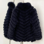 OFTBUY Women's Real Fox Fur Coat - Thick Warm Winter Jacket