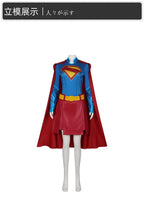 Supergirl Cosplay Costume Set with Cloak for Women
