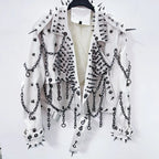 vintage Leather  y2k  Jacket Skull Jacket Punk Jacket  gothic Leather gothic clothes y2k fashion y2k clothes  harajuku Jacket SS69