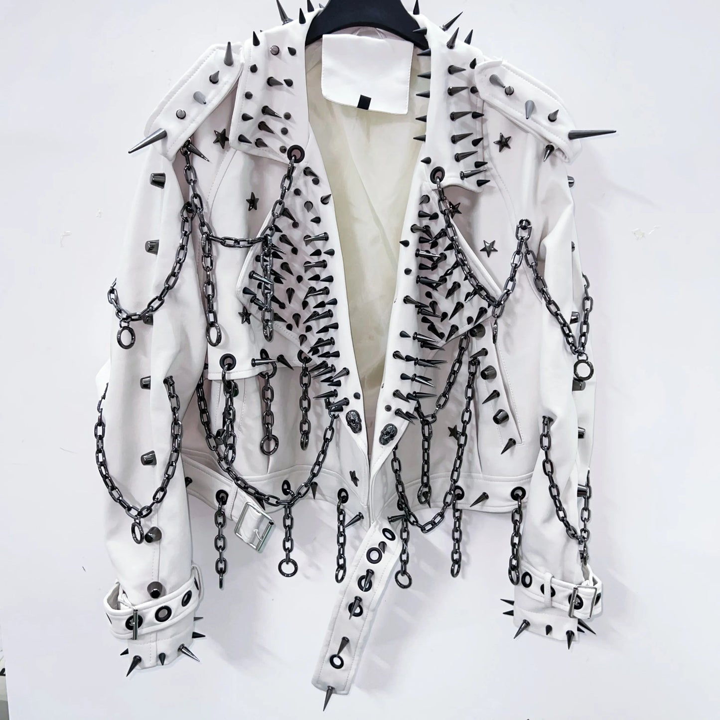 vintage Leather  y2k  Jacket Skull Jacket Punk Jacket  gothic Leather gothic clothes y2k fashion y2k clothes  harajuku Jacket SS69