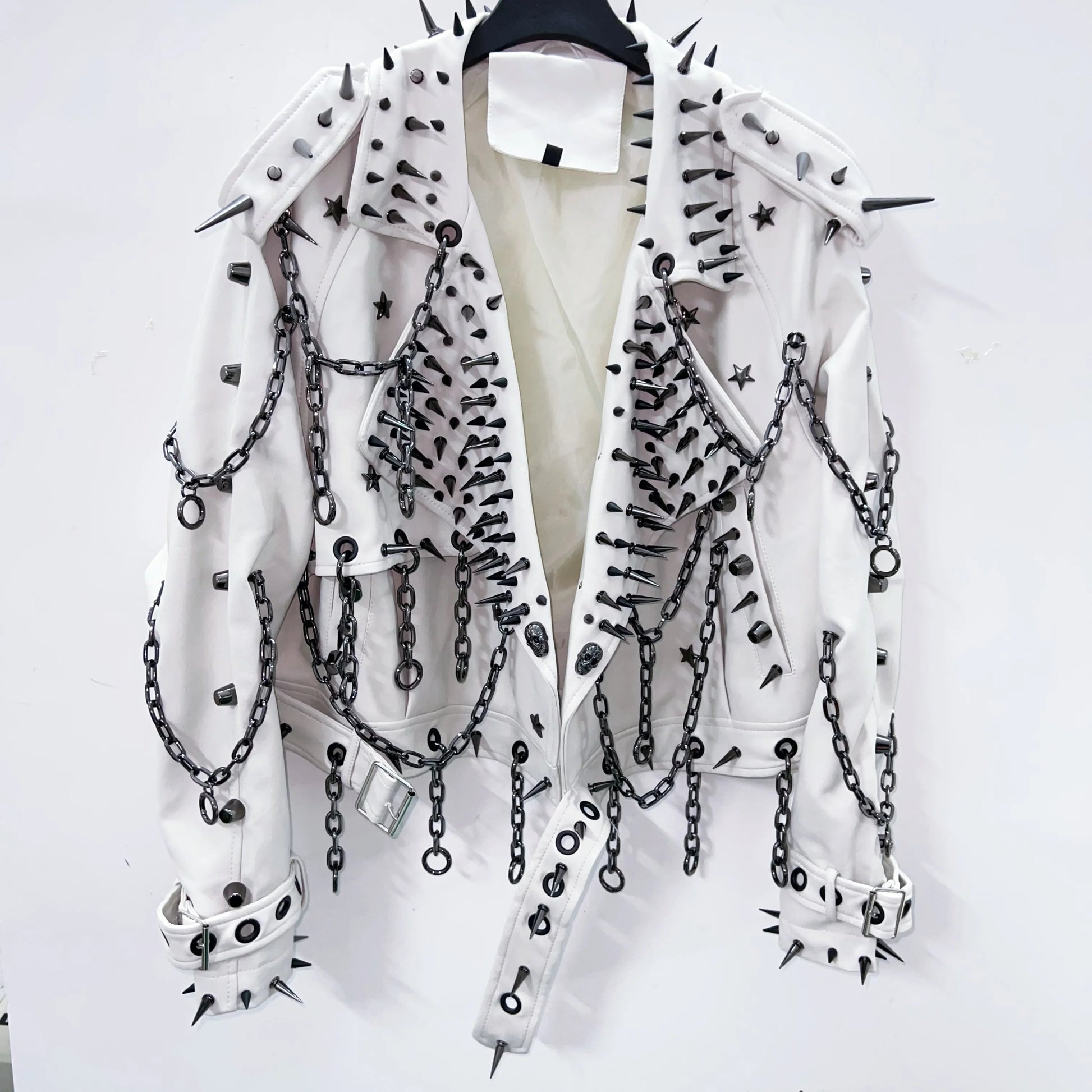 vintage Leather  y2k  Jacket Skull Jacket Punk Jacket  gothic Leather gothic clothes y2k fashion y2k clothes  harajuku Jacket SS69