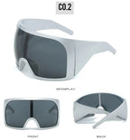 Oversized Punk Shield Sunglasses Women Men Big Frame 2024 Luxury Brand Steampunk Mask Sun Glasses For Ladies Sports Goggle UV400 SS69