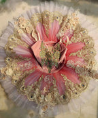 Women Professional Ballet Tutu Dress Lace Flower Platter Tutu Ballerina Skirts Girls Sleeping Beauty Performance Dance Costumes