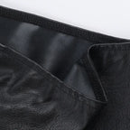 Punk Faux Leather Cropped Jacket with Rivets - Women's Streetwear