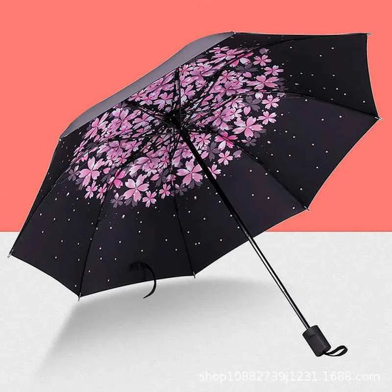 Beautiful Flower Painting Inside Men And Women Umbrella Sun And Rain Anti-uv Umbrellas Ladies Parasol Folding Paraguas For Gifts