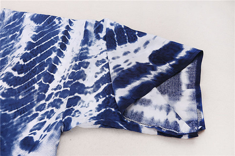 Tie Dye Kimono Swimsuit Cover-Up for Women - Flowy Rayon Beach Dress