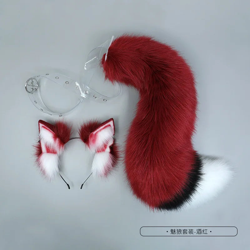 Handmade Faux Fur Fox Ears & Tail Cosplay Headband