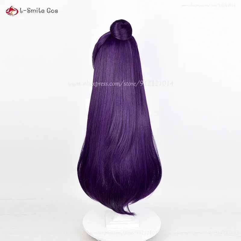 Anime  Jinshi Cosplay Wig  85cm Long Dark Purple Wig Kusuriya no Hitorigoto Wig  Heat Resistant Synthetic