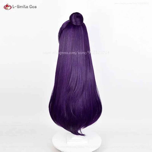 Anime  Jinshi Cosplay Wig  85cm Long Dark Purple Wig Kusuriya no Hitorigoto Wig  Heat Resistant Synthetic