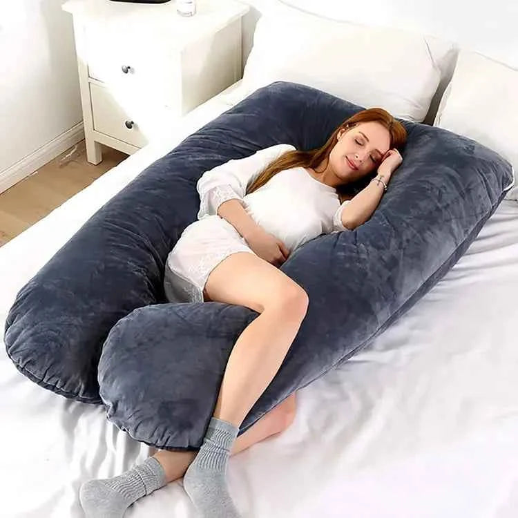 Soft Fleece Pregnant Pillow Gravida U Type Lumbar Pillow Multi Function Side Protect Cushion for Pregnancy Women Dropshipping