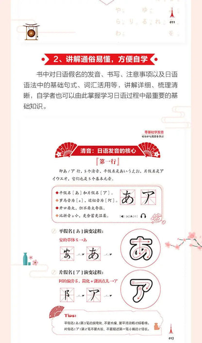 Japanese Self-Study Zero Basic Books Elementary Course Learning Material Standard Foreign Pronunciation Tutorial Entry Book SS69