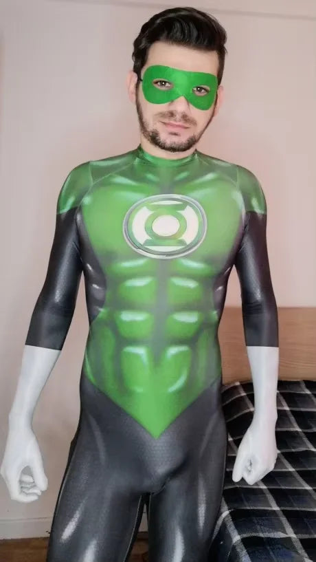 Halloween Woman Green Cosplay Costume Lantern Female Superhero Zentai Suit Ladys Cosplay Bodysuit Adults Men Male Party Jumpsuit