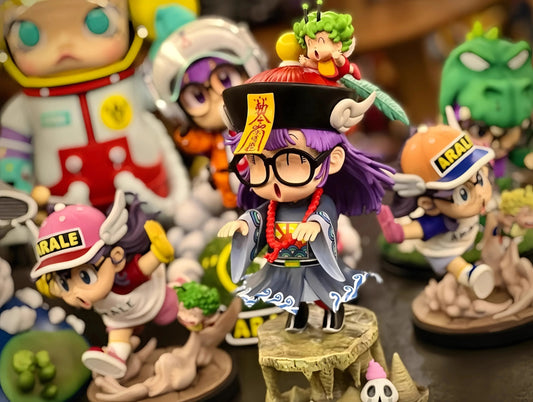 24cm arale Anime Figure arale figures IQ doctor arale cute pvc statue Collectible Model doll desk Decoration birthday Gifts Toys SS69