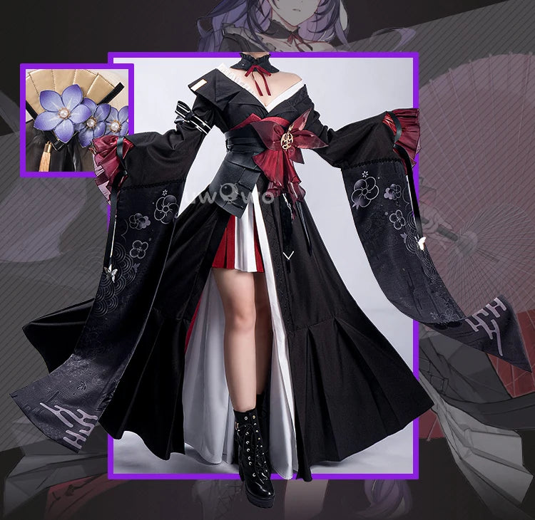 LAST BATCH UWOWO Game Genshin Impact Baal Raiden Shogun Detective Fanart Casual Cosplay Costume S-3XL Halloween Costume