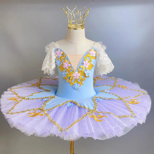 UHYTGF Professional Ballet Tutu Swan Lake Dance Costume for Girls and Women