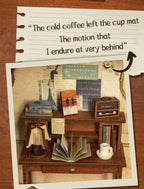 CUTEBEE DIY Book Nook Miniature Dollhouse Booknook with Touch Light Dust Cover Bookshelf Insert for Decor Gifts Secret Rhythm