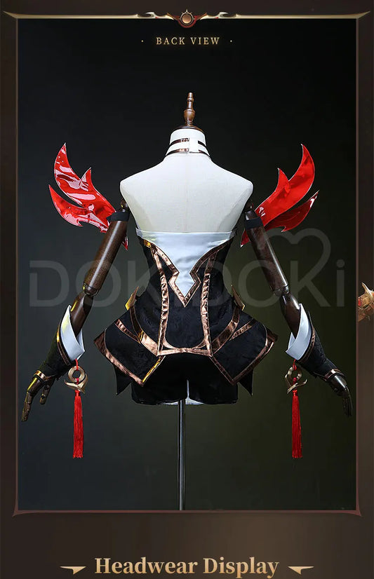 Ahrii Cosplay Costume Set by SS69 - Durable Synthetic Dress, Sizes XS-2XL