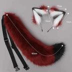 New Red Fox Ear Beast Tail Wolf King Ear Cat Ear Headband Custom COSPLAY Hand Made LOL Golden Fox Ears Anime Hair Accessories