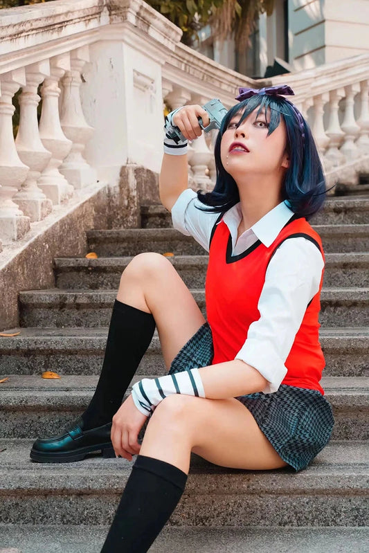 Anime Kakegurui Cosplay Costume Kirari Momobami Uniform Yumeko Sayaka Compulsive Gambler Japanese School Girl Pleated Skirt Suit SS69