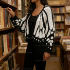 Monarch Butterfly Crochet Knit Cardigan Sweater with Wing Design Women's Fashion Butterfly Cardigan Mother's Day Excellent Gift