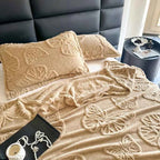 Coral Fleece Fabric Autumn Blanket with Exquisite 3D Butterflys Soft Comfortable Warm Winter Sofa Blankets Four Seasons Blanket