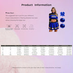 Women's Cheerleading Performance Costume Set with Crop Top and Skirt
