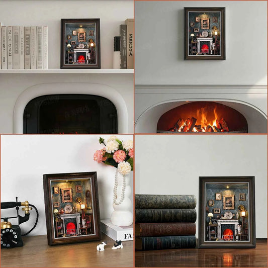 Book Nook Kit Tailor's Shop DIY 3D Wooden Puzzle Dollhouse Photo frame ornament Model Bookend Building Home Decoration