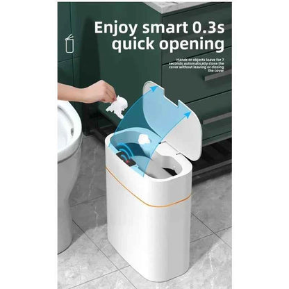 Smart sensor trash can for home use, bedroom with lid, bathroom, anti-odor, bedroom and living room
