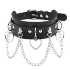 1Pc Harajuku Gothic Spike Rivet Star Necklaces Collares Hip Hop Rock Black Bowknot PU Lace Leather Sexy Y2K Girl Choker Jewelry SS69