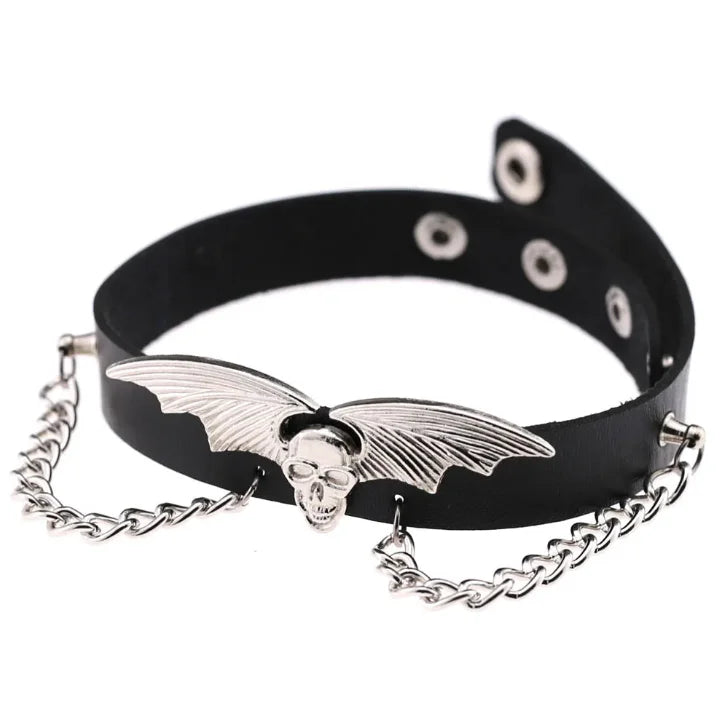 1Pc Harajuku Gothic Spike Rivet Star Necklaces Collares Hip Hop Rock Black Bowknot PU Lace Leather Sexy Y2K Girl Choker Jewelry SS69