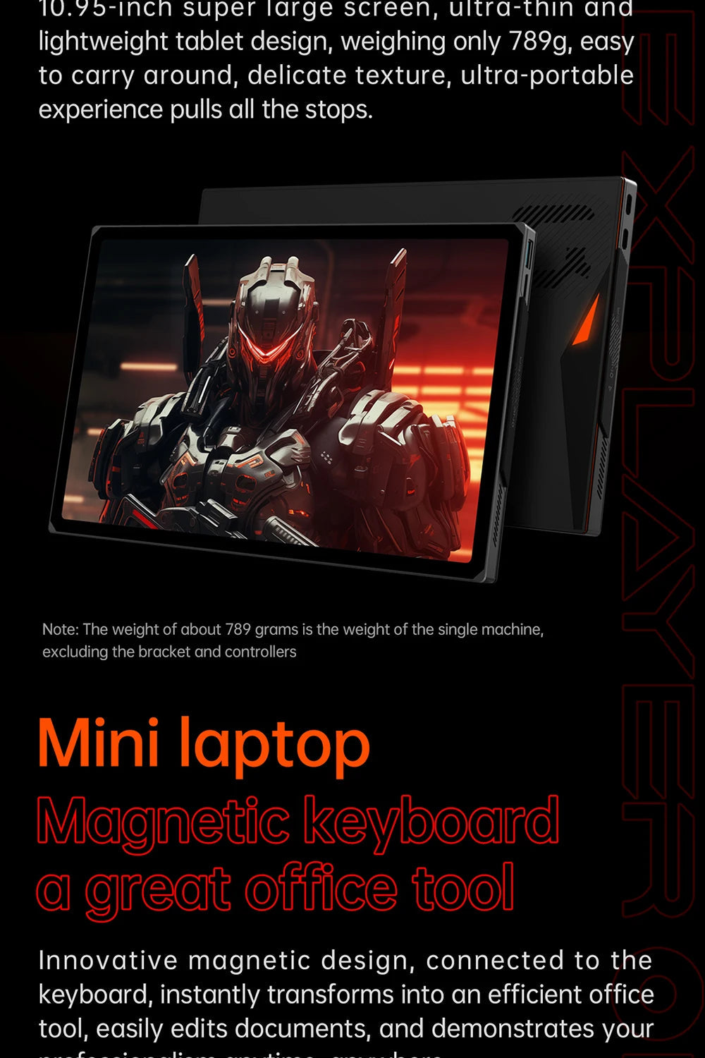 OneXPlayer X1 PRO AMD Ryzen AI 9 HX 370 /8840U PC Game Console 3 IN 1 Laptop Tablet 10.95 Inch 120 Hz AI CPU Computer Controller SS69