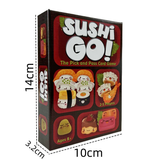 1 Box Sushi Go Family Gathering Board Game Card,Fun Card Game Party Interactive Card Game Creative Small Gift Holiday Accessory SS69 12.69 Sushi Go