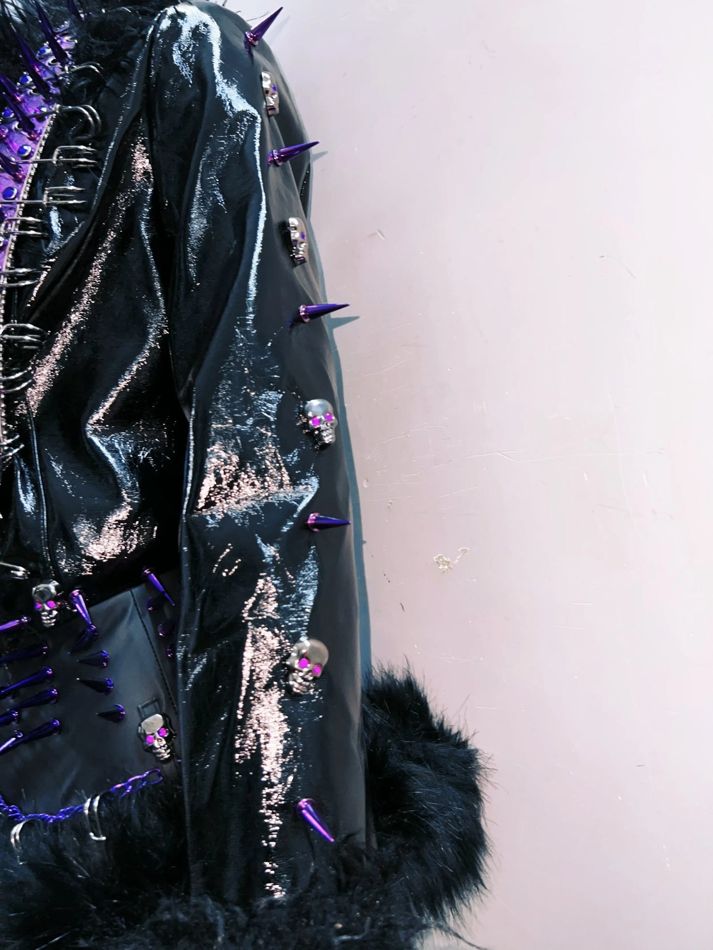rivet Leather jacket Skull Leather jacket Gothic Leather jacket y2k Leather jacket Harajuku Leather jacket Unique Leather jacket