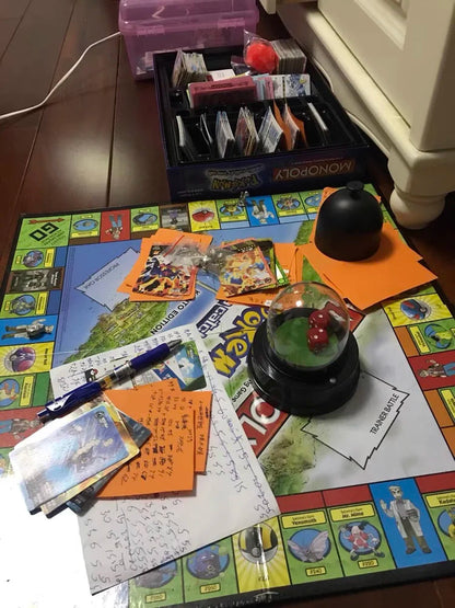 Pokemon MONOPOLY board game Johto and Kanto Edition English English Version Family Party Game Toy Children's Gift SS69