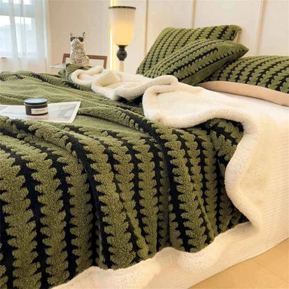 Thicken Warm Flannel Blanket Super Soft Fluffy Queen Blanket Single Double Size Cozy Skin-friendly Multifunctional Nap Blanket
