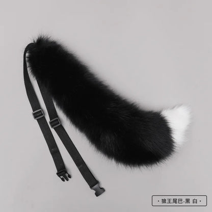 New Red Fox Ear Beast Tail Wolf King Ear Cat Ear Headband Custom COSPLAY Hand Made LOL Golden Fox Ears Anime Hair Accessories