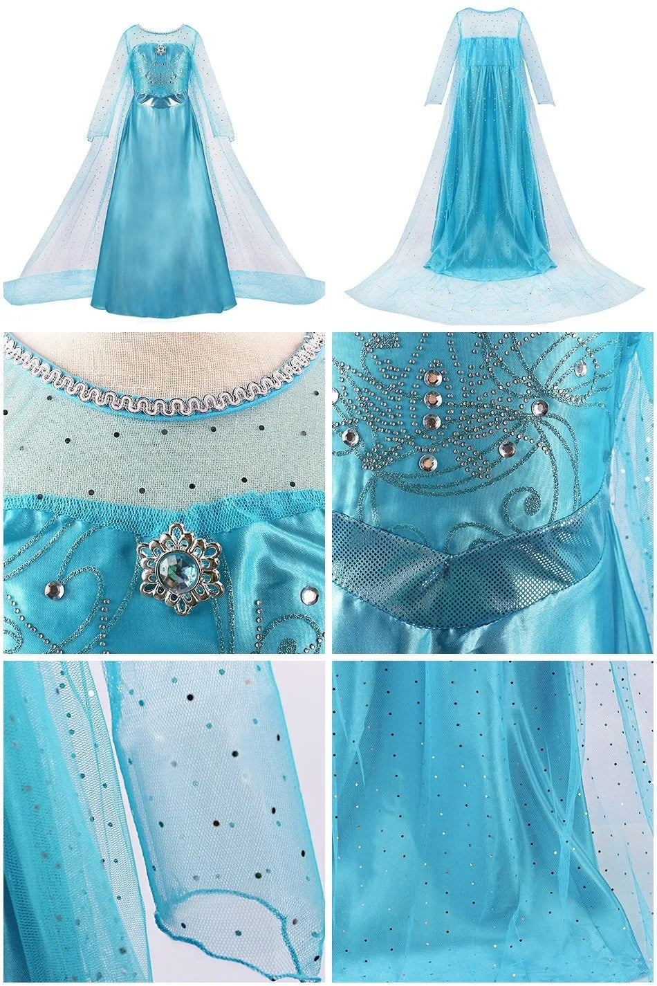 Girls Princess Cosplay Costume Dress - Flower Print