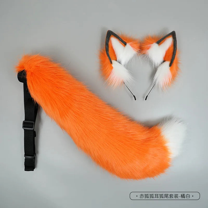 Handmade Faux Fur Fox Ears & Tail Cosplay Headband