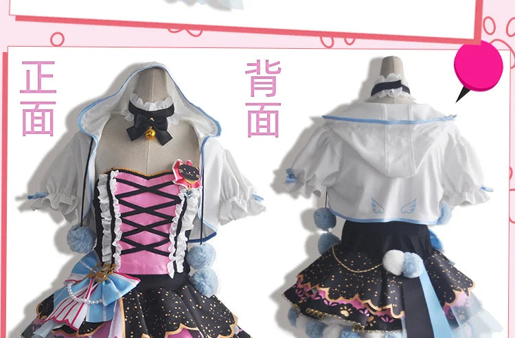 In Stock Anime LoveLive Cat Twin Tail Arcade Game 9 Characters Cosplay Costume Tojo Nozomi Nico Honoka Umi Rin Maki Eli Full Set - SS69