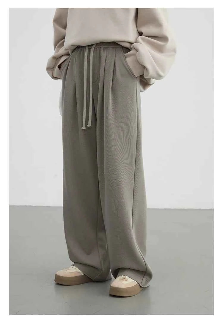 CHIC VEN Women's Pant Streetwear Solid Loose New Drawstring Sports Casual Trousers High Waisted Pants Autumn Winter 2025