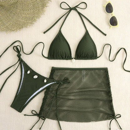 New Sexy Bikinis Female Swimsuits Women Three-Piece Swimwear Beach Swimming Wear Bathing Suits Brazilian Bikini Set Pool Bather SS69 23.69 A25010801G / XL