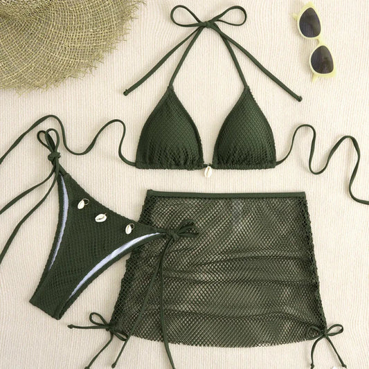 New Sexy Bikinis Female Swimsuits Women Three-Piece Swimwear Beach Swimming Wear Bathing Suits Brazilian Bikini Set Pool Bather SS69 23.69 A25010801G / XL