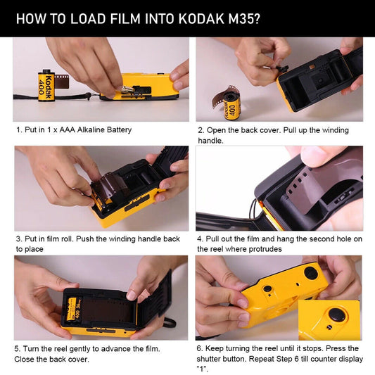 Kodak M35 35mm Reusable Film Camera with Built-in Flash - Manual Focus