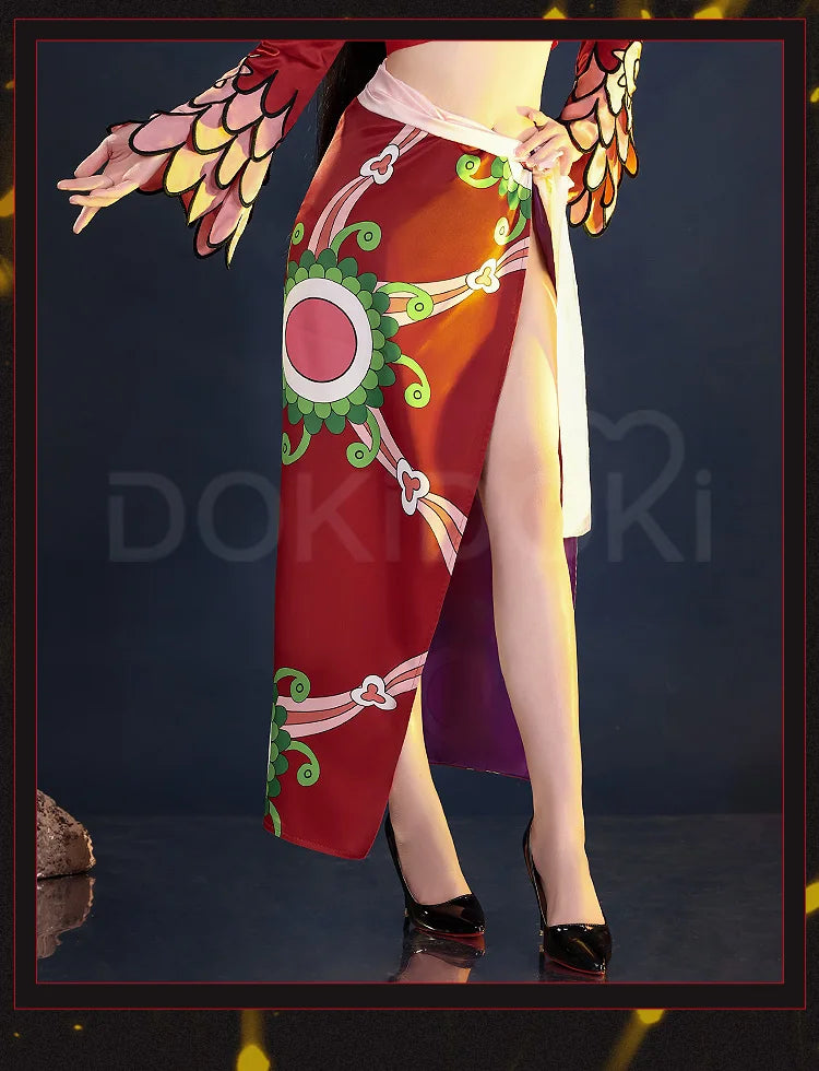 DokiDoki Boa Hancock Red Anime Cosplay Costume Set for Women