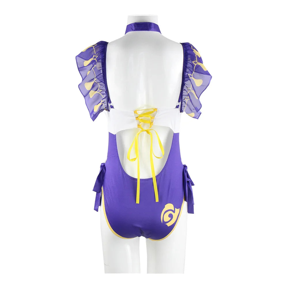 Genshin Impact Cosplay Swimsuit Miss Hina Lisa Hutao Raiden Shogun Sexy Bikini Women Anime Cosplay Costume