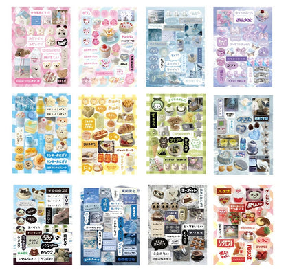 45pcs Japanese Retro Early Style Manga Cut Film Sticker Book Kawaii Girl Scrapbook Journal DIY Deco Cute Showa Phone Case Decals SS69