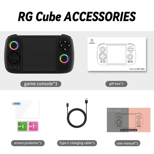 ANBERNIC RG Cube Handheld Game Console 3.95'' IPS Multi-touch Screen T820 Android 13 RGB Joystick 5200mAh Video Gaming Consoles SS69