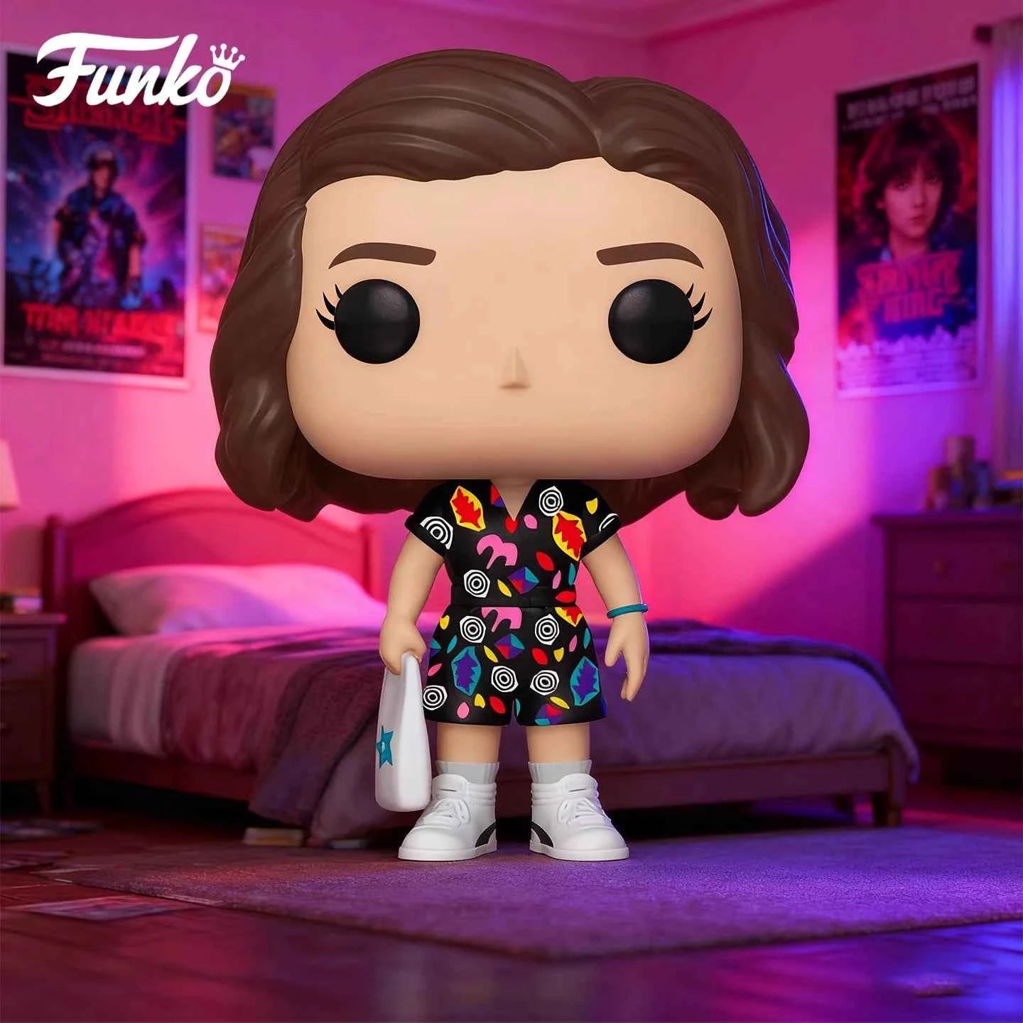 Genuine Edition FUNKO POP《Stranger Things: Eddie, Dustin, Eleven》Action Desktop Decoration Ornament Model Toys Collectible Model