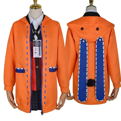 Anime Kakegurui Cosplay Costume Kirari Momobami Uniform Yumeko Sayaka Compulsive Gambler Japanese School Girl Pleated Skirt Suit SS69