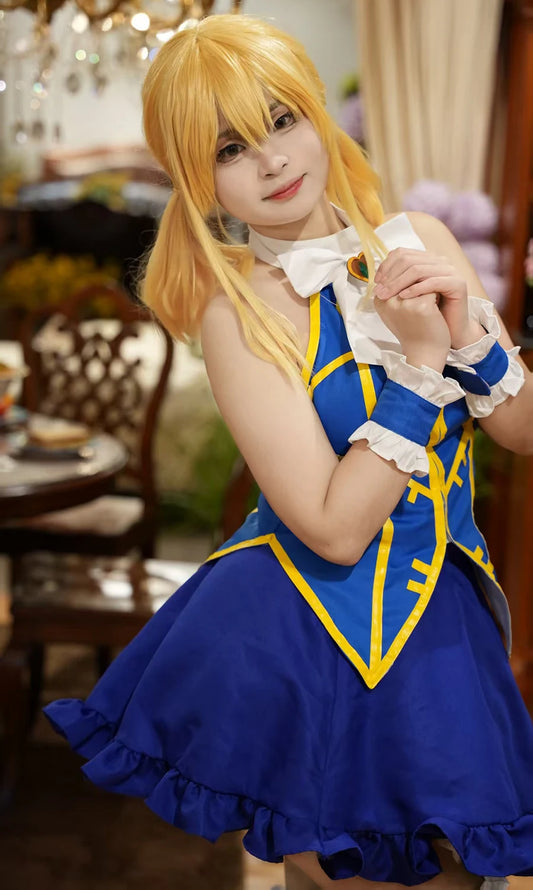 HOLRAN Lucy Heartfilia Cosplay Costume Anime Lolita Dress Set for Women